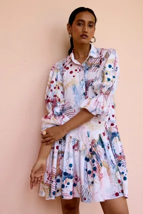DAPHNE POLKA SHORT DRESS