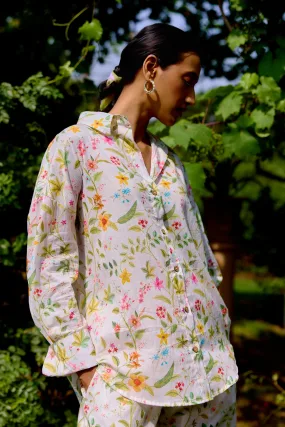 TAYLOR PEACH FLORAL SHIRT